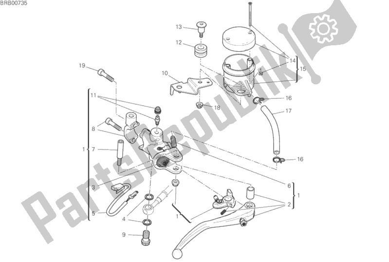 Todas las partes para Bomba De Freno Delantero de Ducati Streetfighter V4 USA 1103 2020
